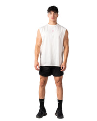 UNFINISHED CUT TEE. - White