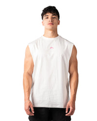 UNFINISHED CUT TEE. - White