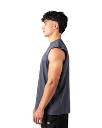 UNFINISHED CUT TEE - Grey