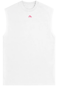 UNFINISHED CUT TEE. - White