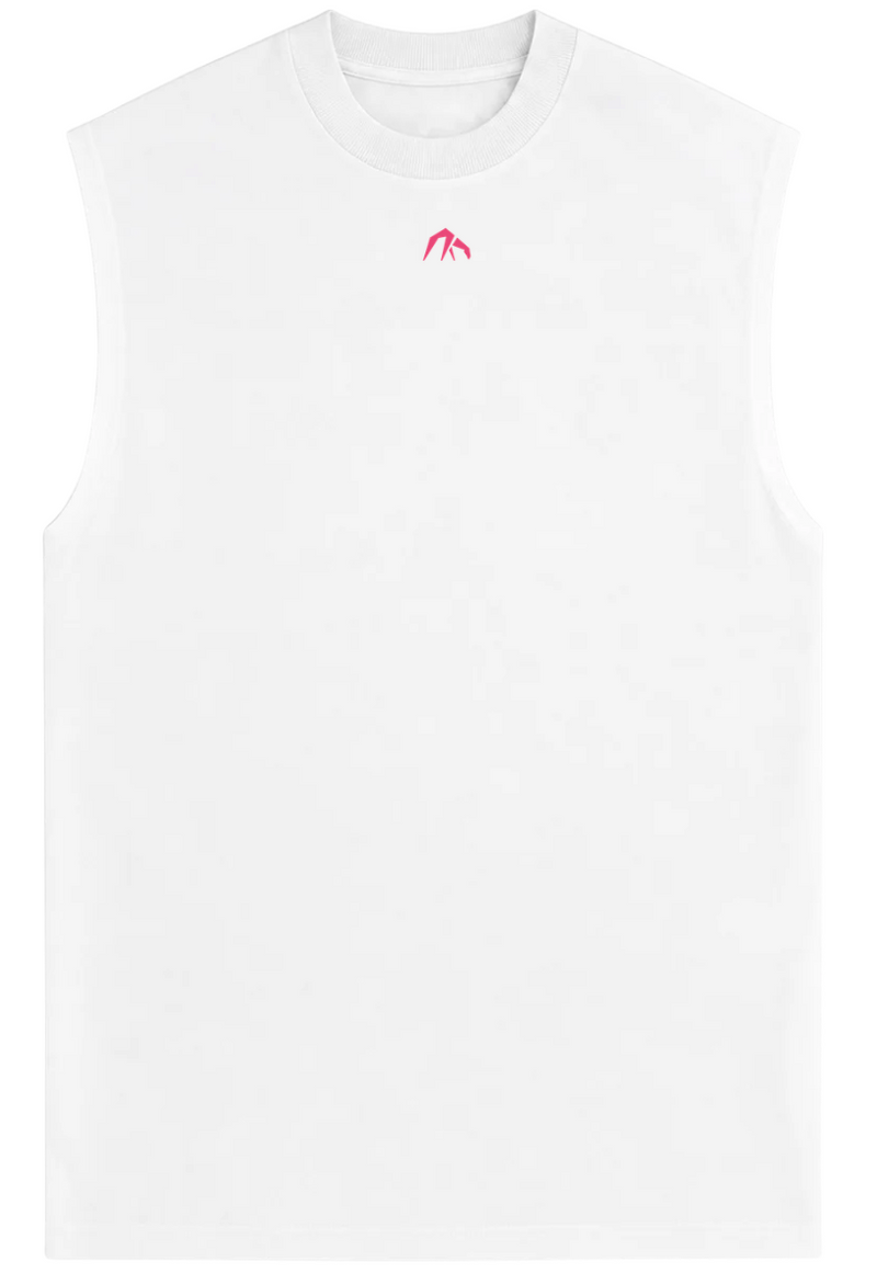UNFINISHED CUT TEE. - White