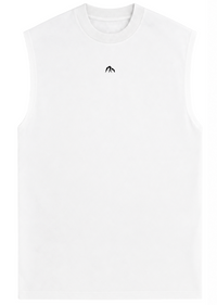 UNFINISHED CUT TEE - Black on White